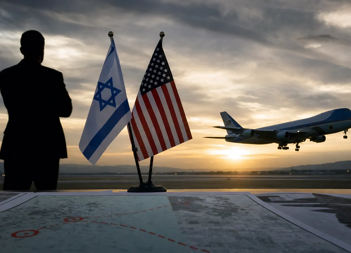 Air Force One em pista de aeroporto durante operação de segurança presidencial